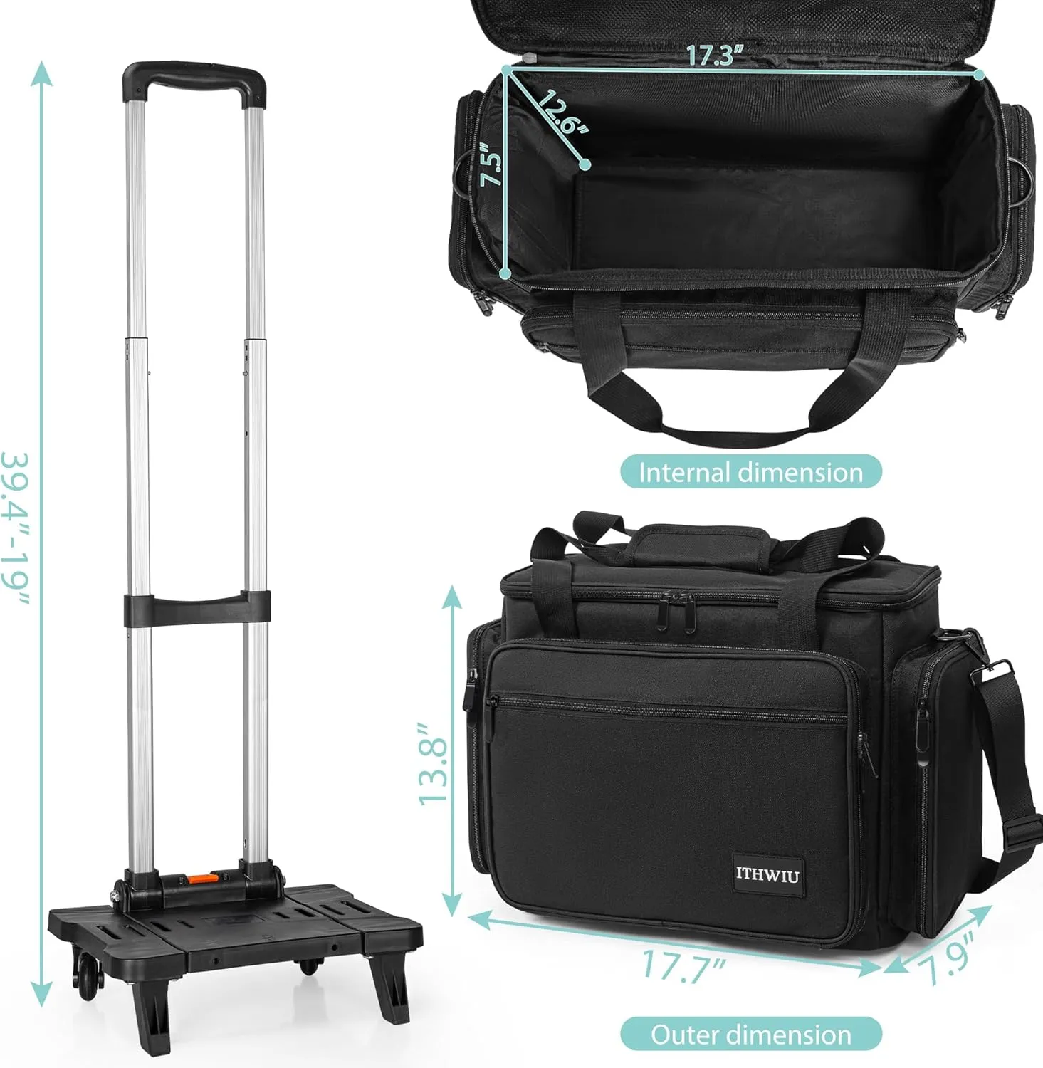 Sewing Machine Carrying Case with Multiple Storage Pockets for Accessories, Universal Tote Storage Bag
