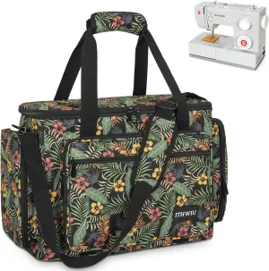 Sewing Machine Carrying Case with Multiple Storage Pockets for Accessories, Universal Tote Storage Bag