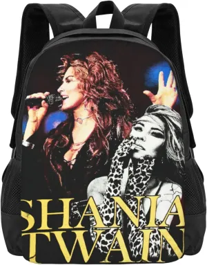 Shania Great Artist Twain Laptop Backpack Gym Bags Work Rucksack Cool Travel Bags Unisex Adult Casual Daypack for Camping Computer Bag