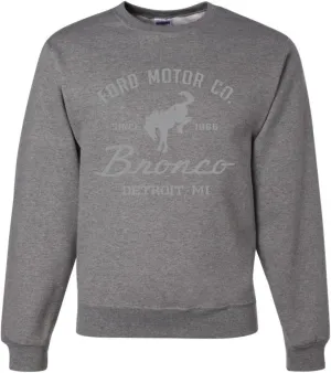 Shark & Hammer Ford Motor Co Detroit Michigan, Classic Bronco 1966 Cars and Trucks Crewneck Sweatshirt