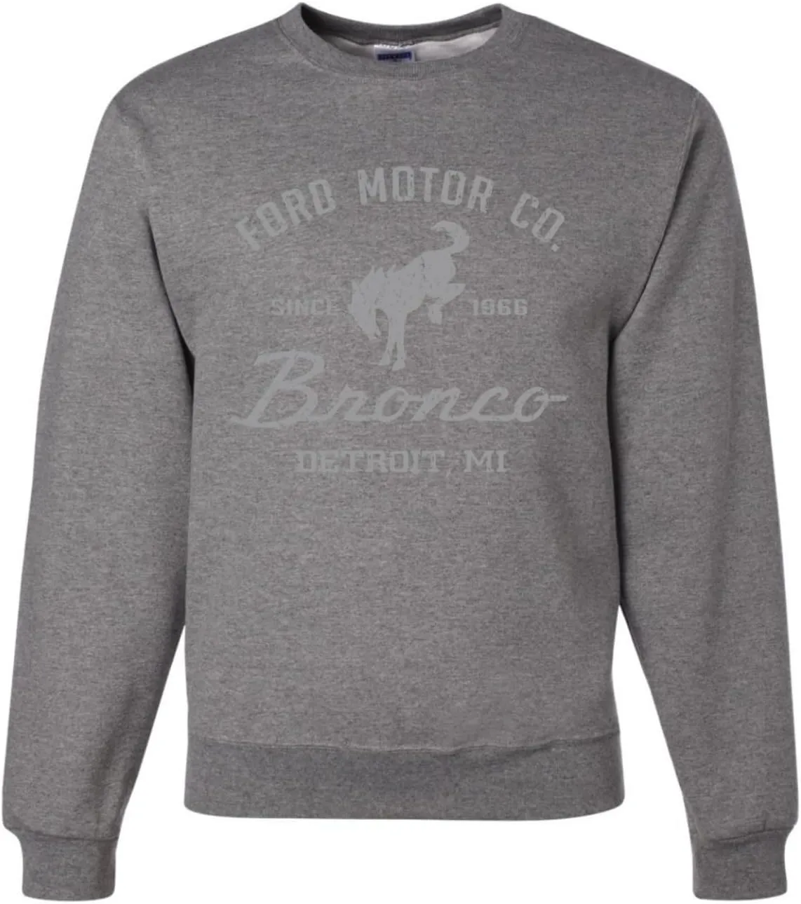 Shark & Hammer Ford Motor Co Detroit Michigan, Classic Bronco 1966 Cars and Trucks Crewneck Sweatshirt