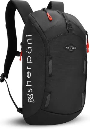 Sherpani Switch, 15L Lightweight Travel Hiking Backpack, Hydration Backpack, Backpack Purse for Women, Daypack for Women, Fits 13 Inch Laptop (Raven)