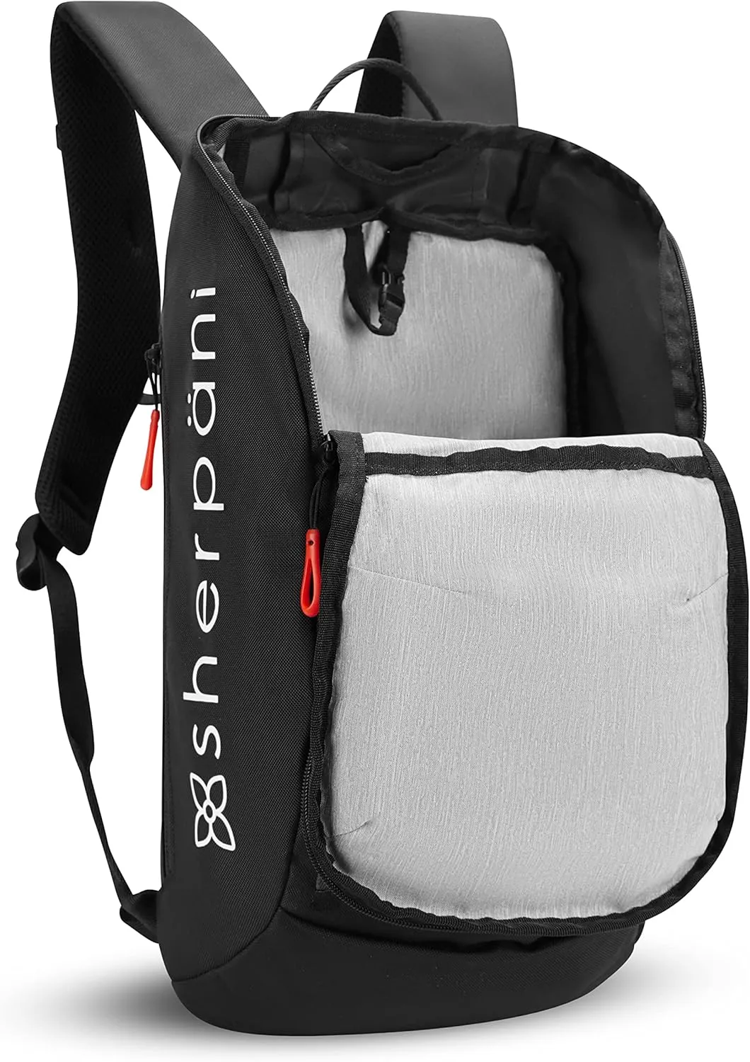 Sherpani Switch, 15L Lightweight Travel Hiking Backpack, Hydration Backpack, Backpack Purse for Women, Daypack for Women, Fits 13 Inch Laptop (Raven)