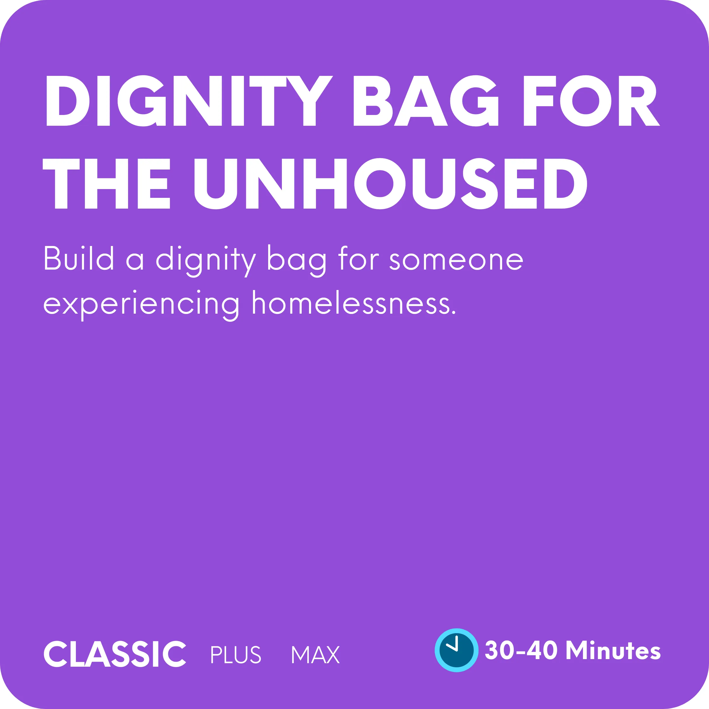 Shiseido Dignity Bags for the Unhoused