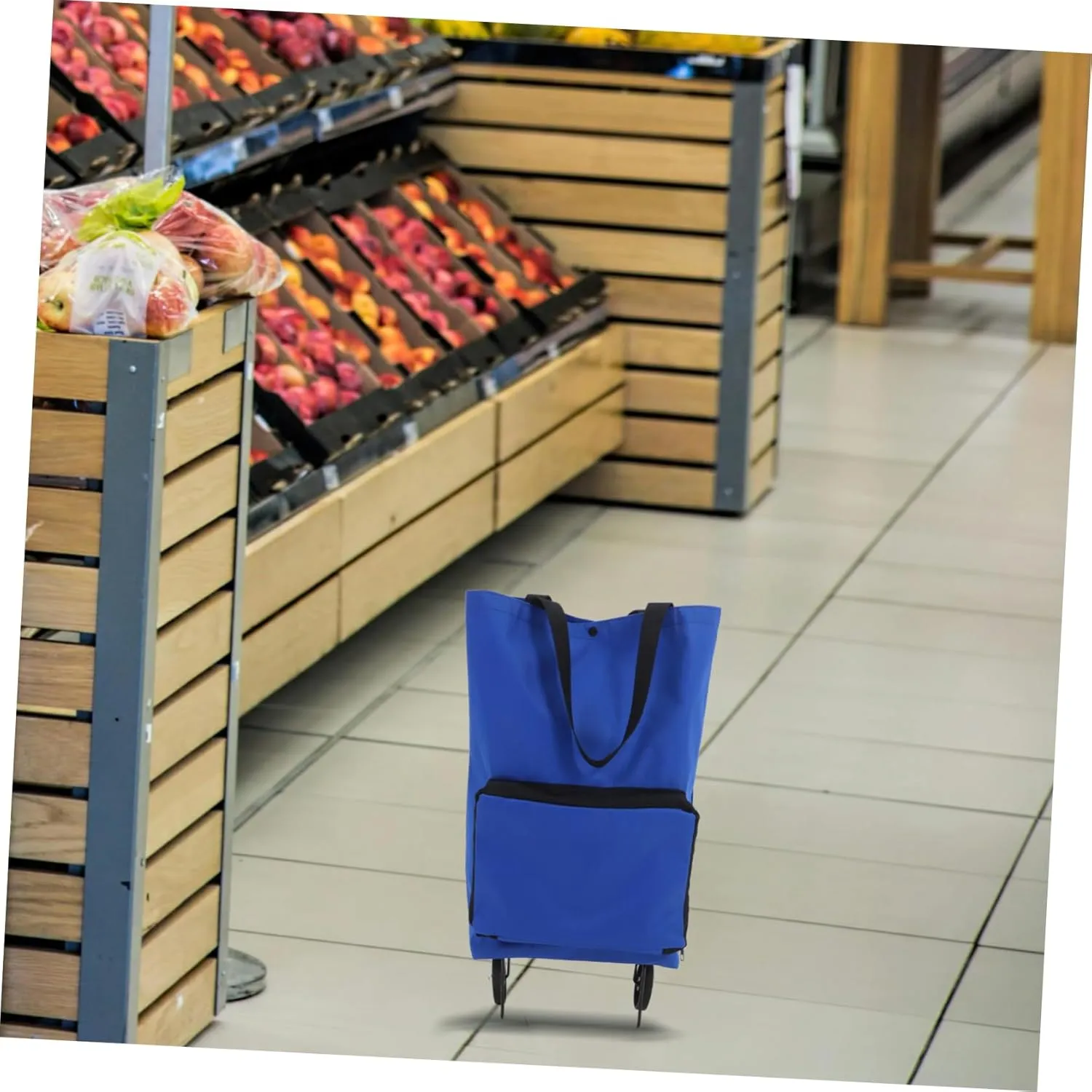 Shopping Trolley Shopping Bags Shopping Cart Bags Shopping Bag with Wheels Grocery Cart Bags Reusable Trolley Bags for Grocery Cart Trolley Bags for Shopping Cart Oxford Cloth Blue