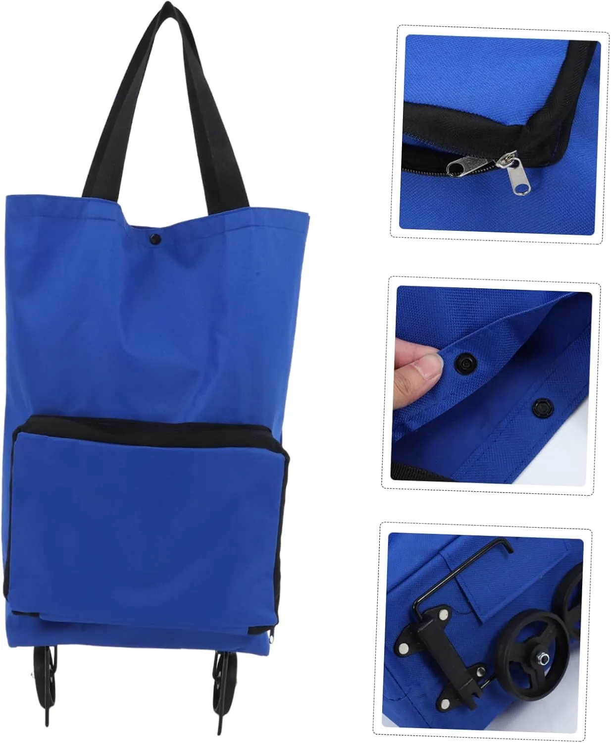 Shopping Trolley Shopping Bags Shopping Cart Bags Shopping Bag with Wheels Grocery Cart Bags Reusable Trolley Bags for Grocery Cart Trolley Bags for Shopping Cart Oxford Cloth Blue