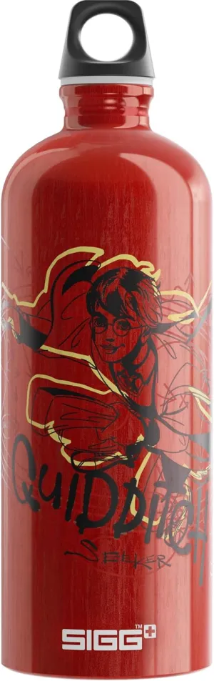 Sigg - Aluminium Water Bottle - Traveller Quidditch - Climate Neutral Certified - Suitable For Carbonated Beverages - Leakproof - Lightweight - BPA Free - Red - 1L