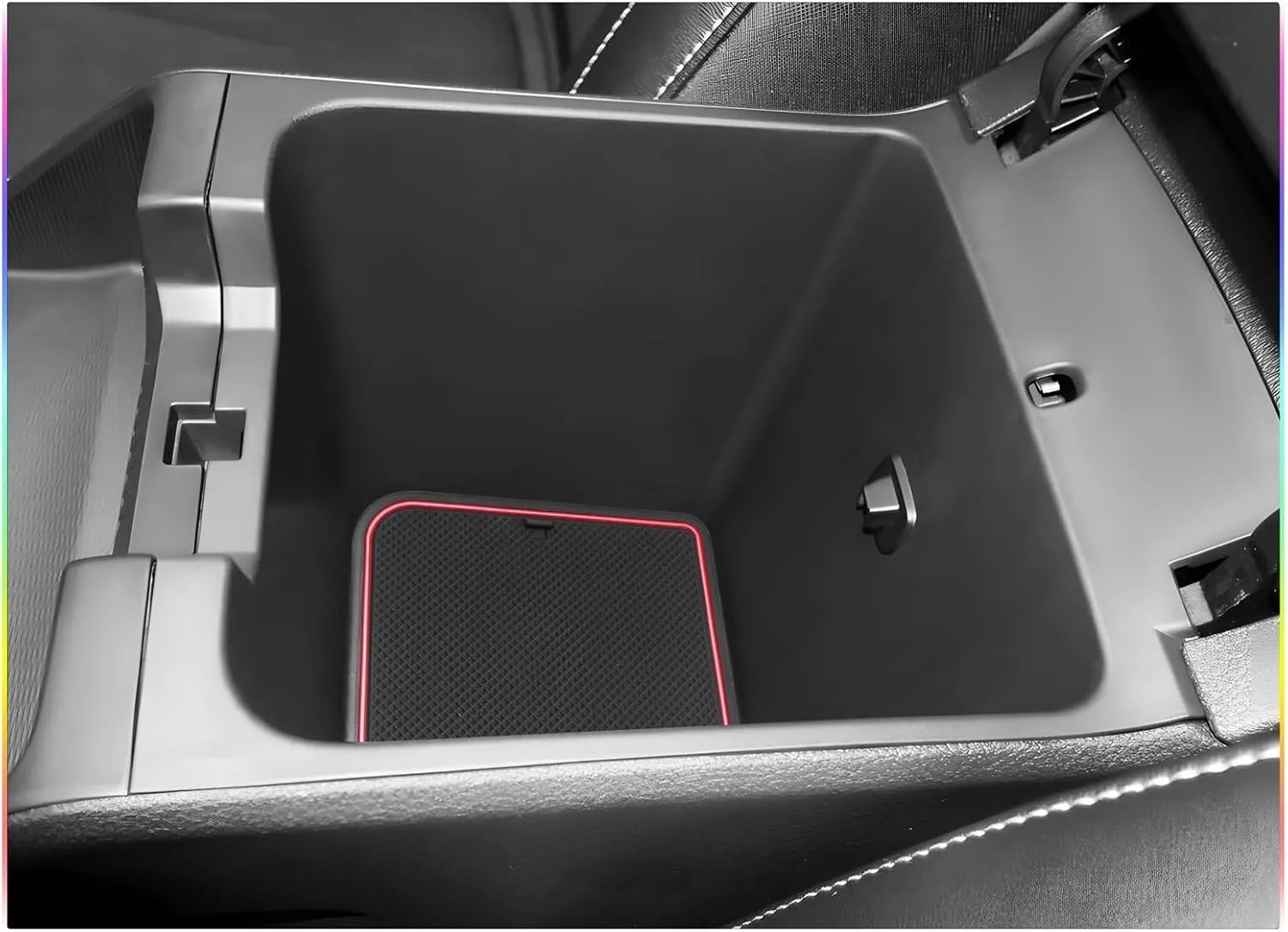 SKTU Door Slot Mat for 2022 2023 2024 2025 Jeep Grand Cherokee L Summit 4x4 Door Groove Gate Pad 18Pcs Fit 2022-2025 Grand Cherokee Accessories Door Compartment Cup Center Console Liners (2-Row Red)