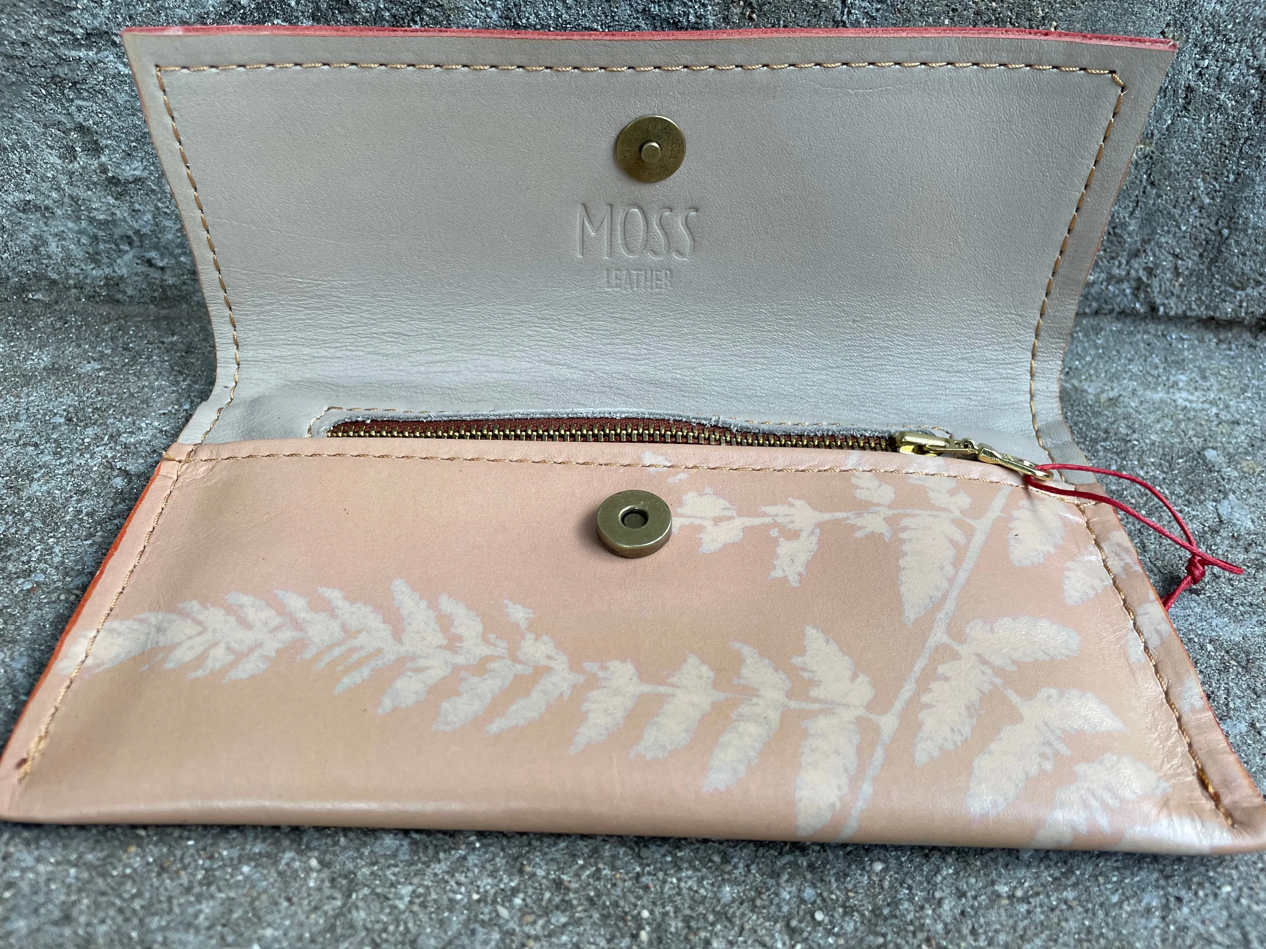 Slim Purse - Apricot Fern
