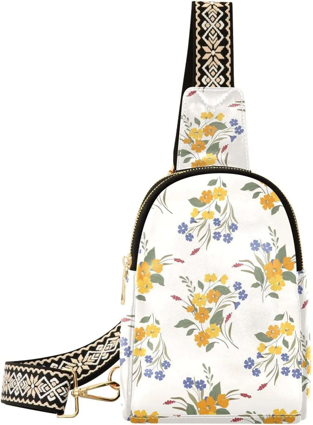 Sling Bag Leather Crossbody Bags Free and Boring Prints Waist Packs Fanny Pack Chest Bag Travel Purse for Women Traveling Daily Shopping