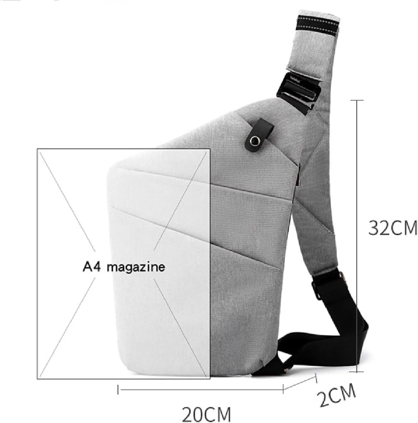 Sling Crossbody Bags Anti-Thief Slim Personal Chest Bags Waterproof Purse Handbag Backpack for Travel Camping,Blue,Right