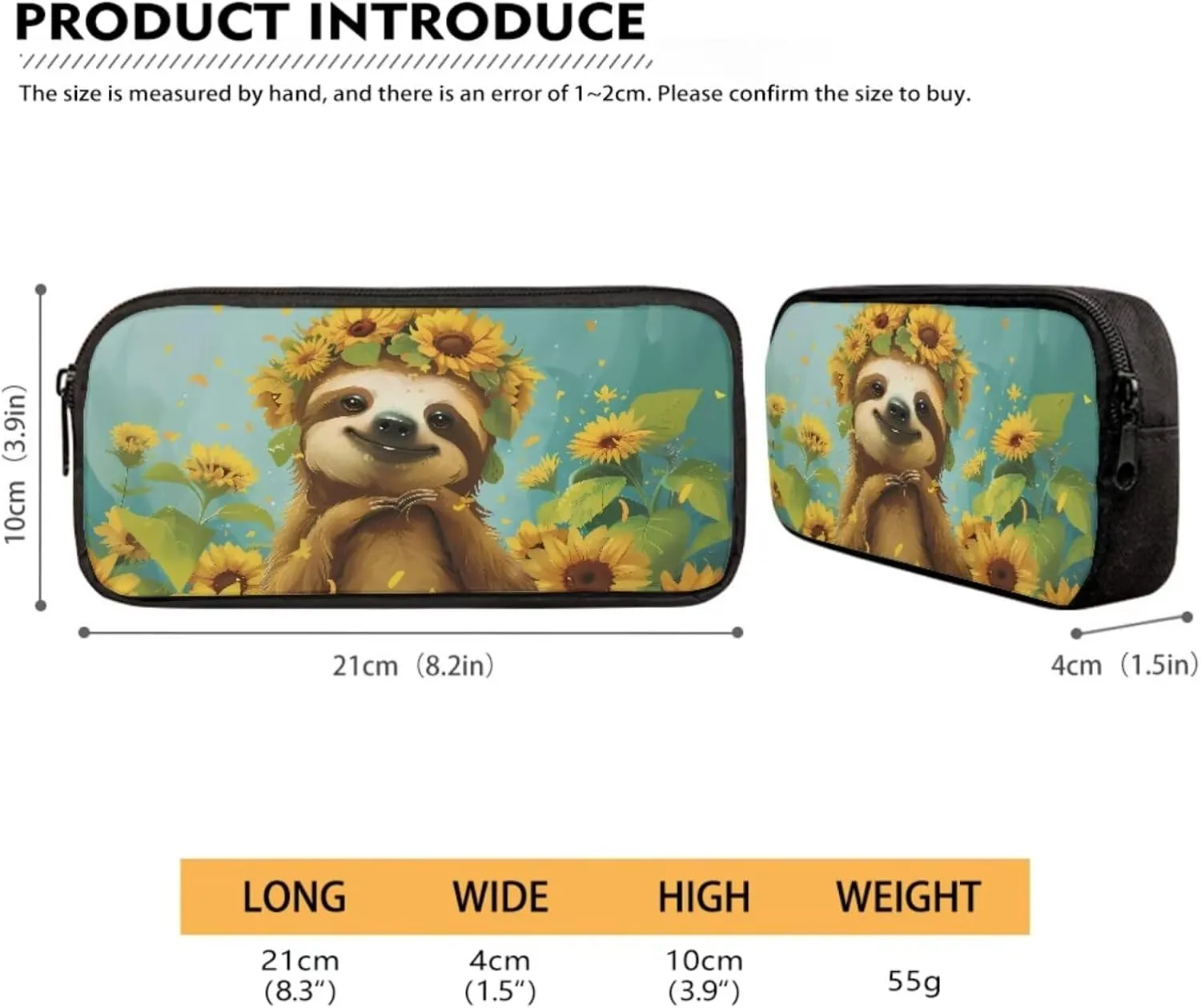 Sloth Backpack for School Girls 5th Grade Cute School Bags Set with Lunchbox Pencil Case 10-12 Kids Large Bookbag Elementary School Hiking Backpacks Daypack Mochilas Para NiñAs De 10 AñOs