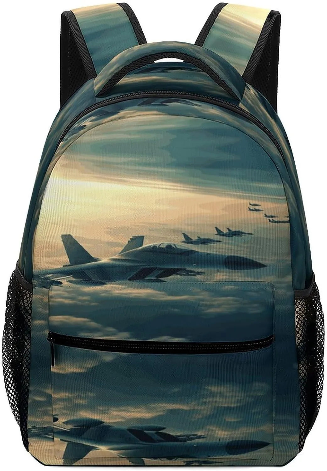 Small Backpacks Personalized Aircraft Fighter Jets Printing Travel Bag Lightweight Travel Backpack For Women Men