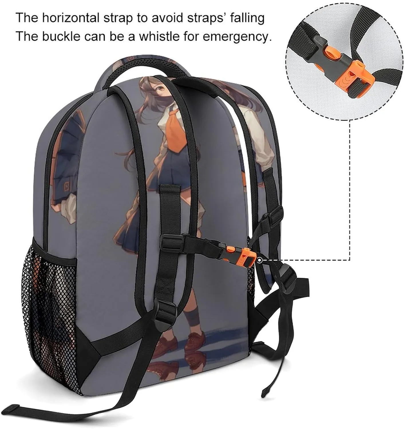 Small Backpacks Personalized Anime Printing Travel Bag Lightweight Travel Backpack For Women Men