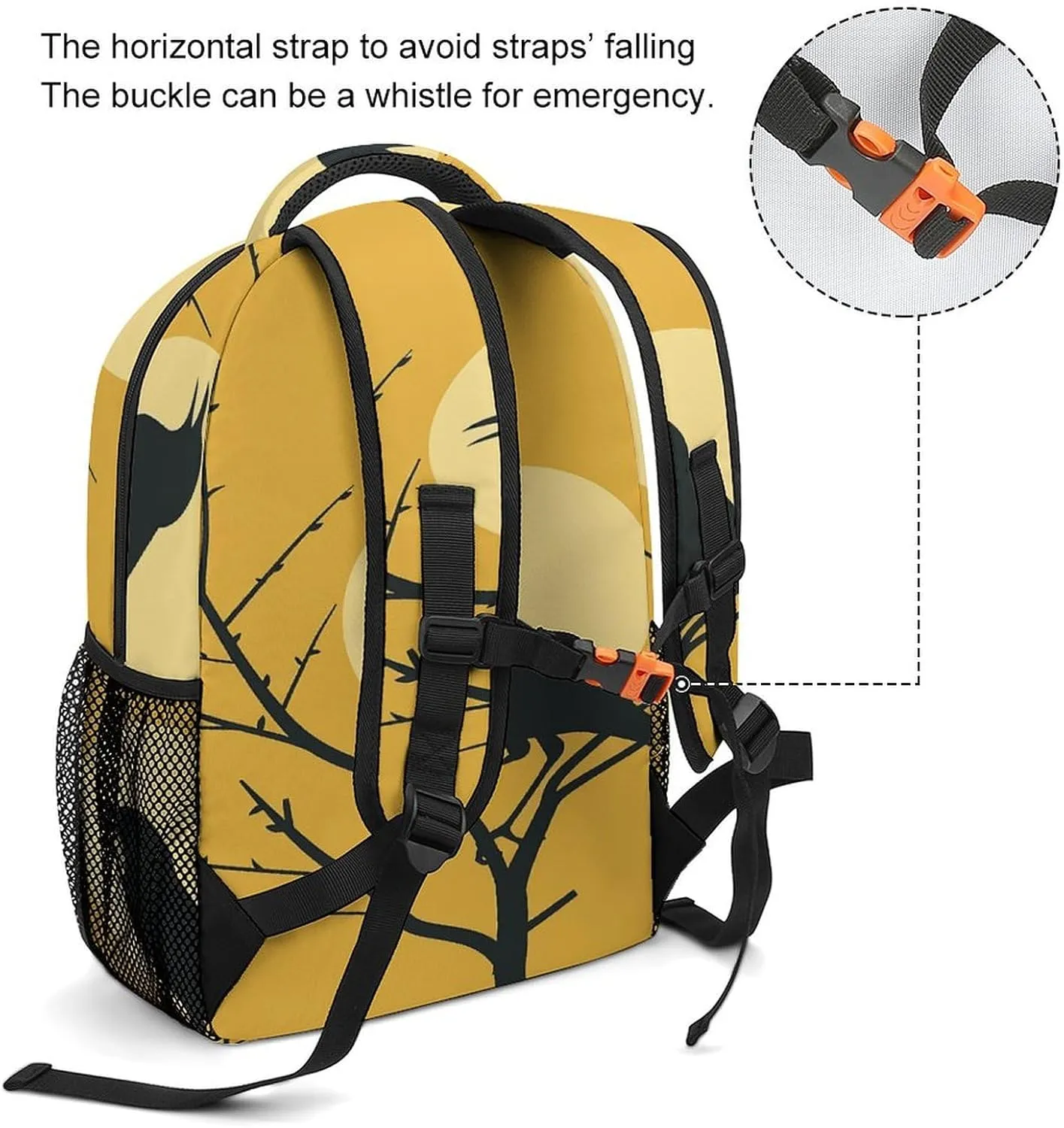 Small Backpacks Personalized Bird on Tree Printing Travel Bag Lightweight Travel Backpack For Women Men