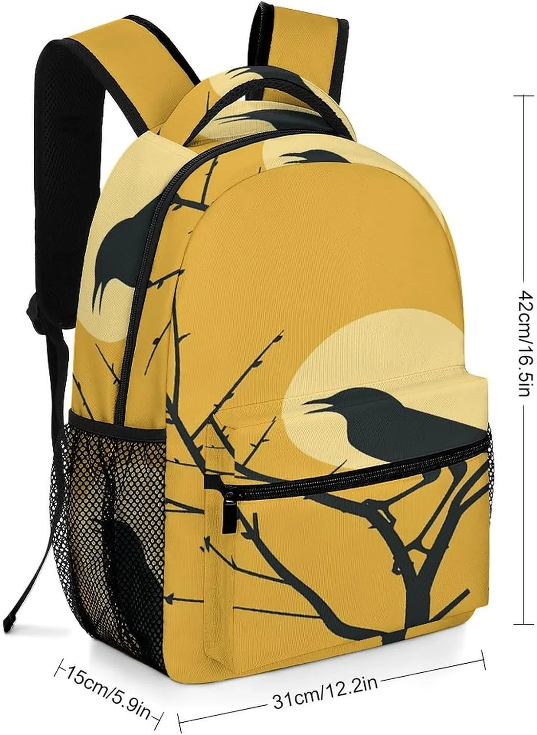 Small Backpacks Personalized Bird on Tree Printing Travel Bag Lightweight Travel Backpack For Women Men