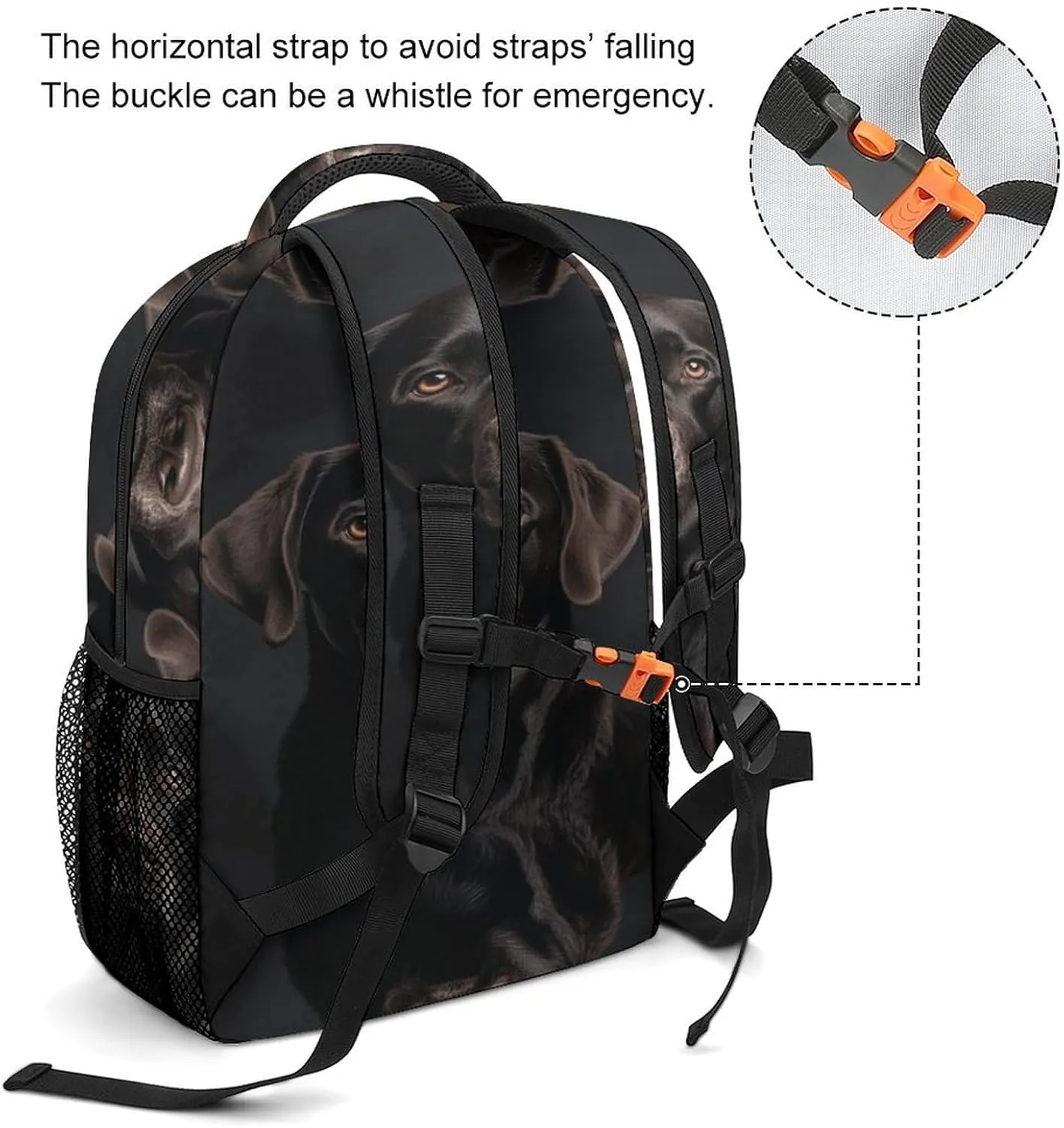 Small Backpacks Personalized Black Lab Dog Printing Travel Bag Lightweight Travel Backpack For Women Men