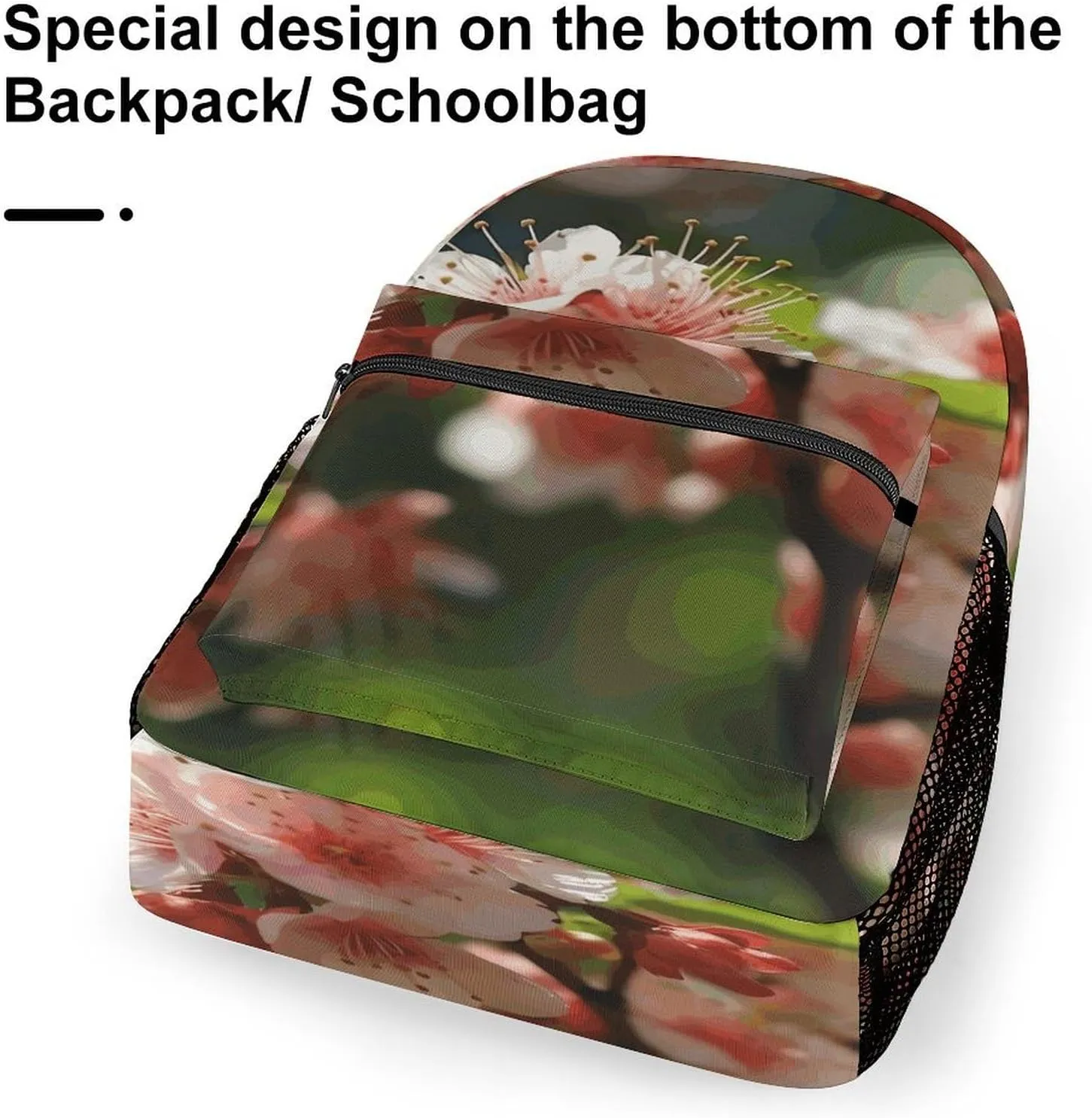 Small Backpacks Personalized Blooming Peach Blossoms Printing Travel Bag Lightweight Travel Backpack For Women Men