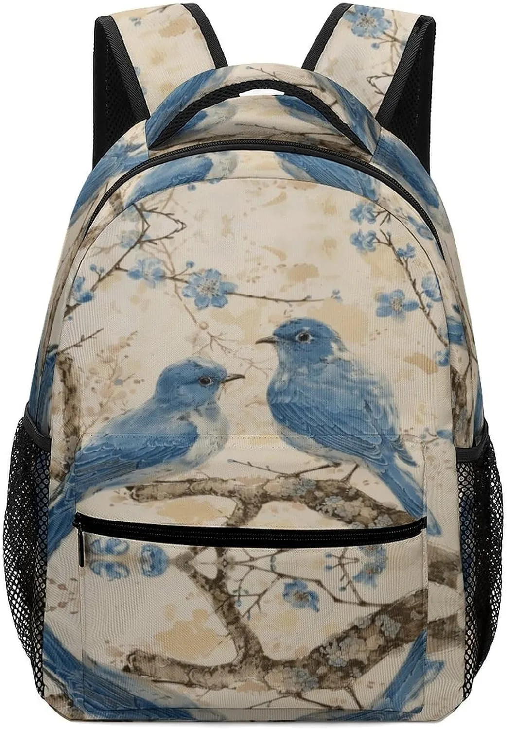 Small Backpacks Personalized Bluebird on The Branch Printing Travel Bag Lightweight Travel Backpack For Women Men