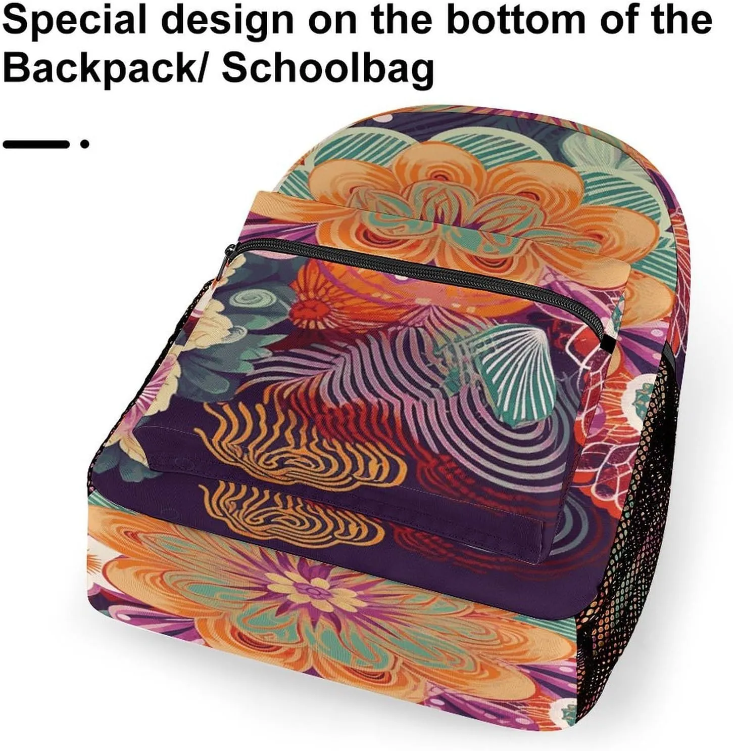 Small Backpacks Personalized Bohemian Colored Flower Printing Travel Bag Lightweight Travel Backpack For Women Men