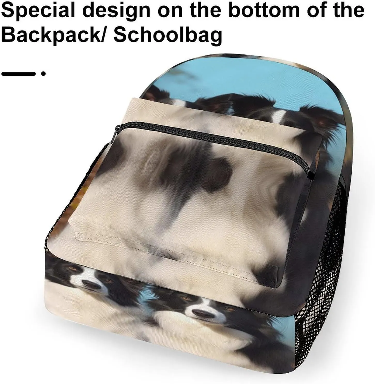 Small Backpacks Personalized Border Collie Printing Travel Bag Lightweight Travel Backpack For Women Men