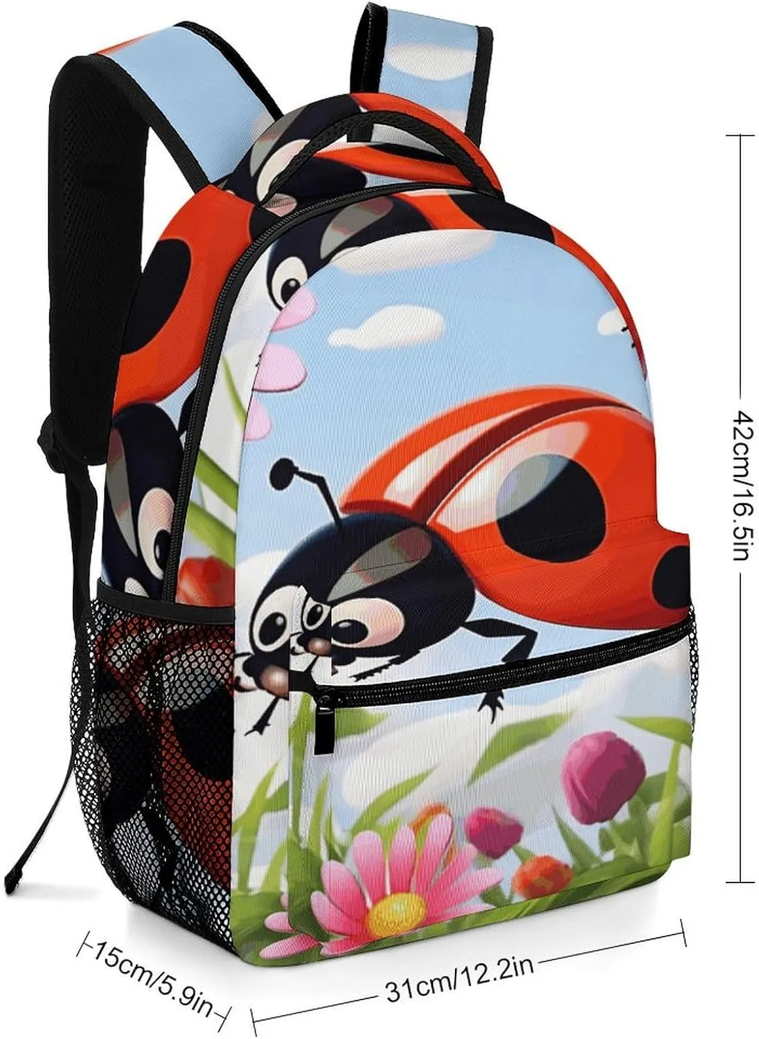 Small Backpacks Personalized Cartoon Flower Printing Travel Bag Lightweight Travel Backpack For Women Men