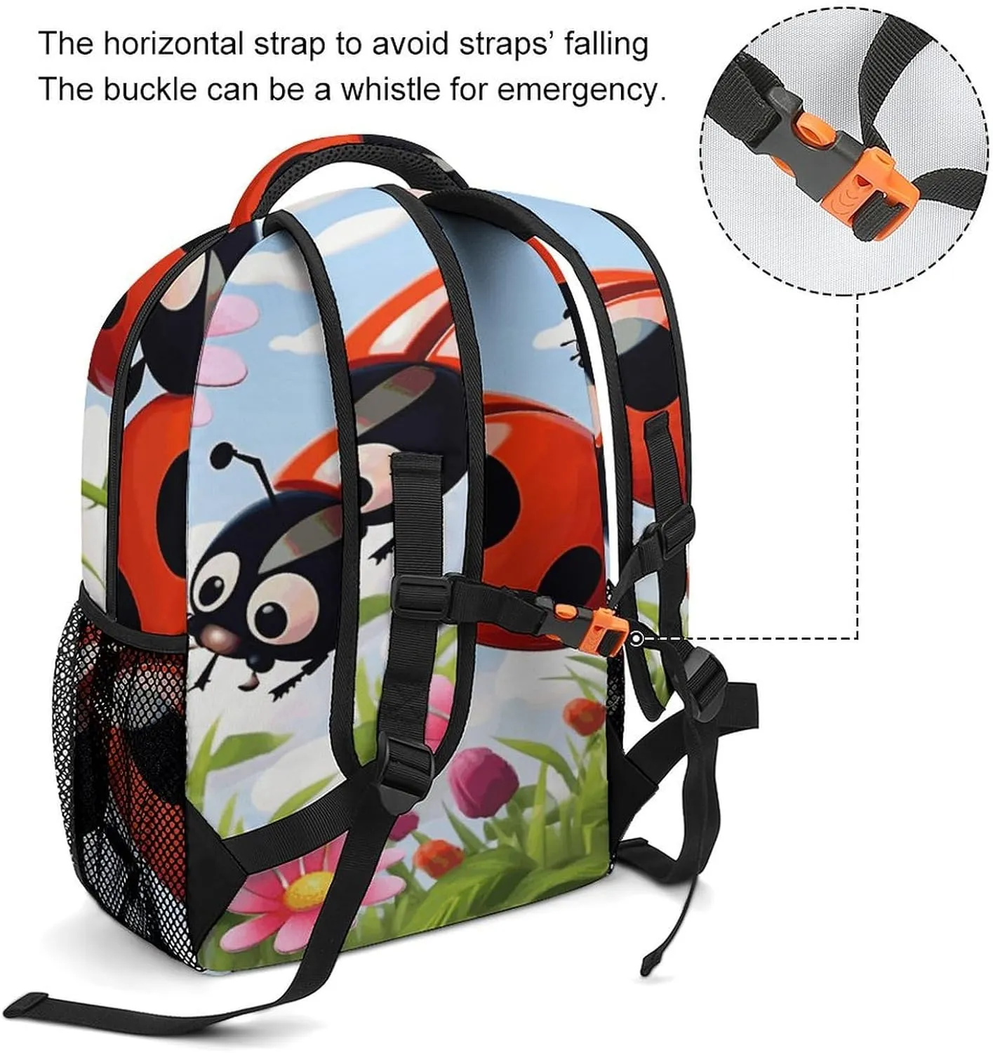 Small Backpacks Personalized Cartoon Flower Printing Travel Bag Lightweight Travel Backpack For Women Men