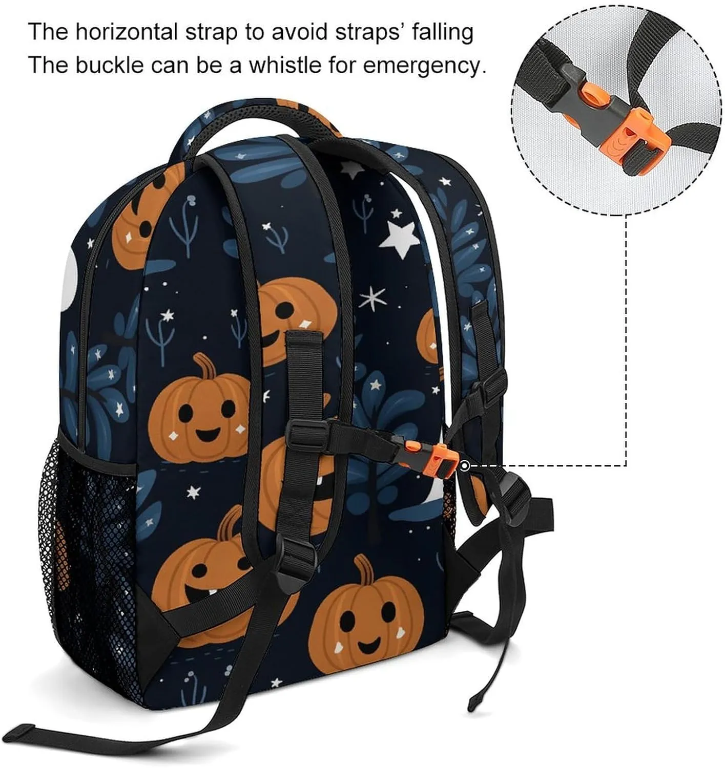 Small Backpacks Personalized Cartoon Pumpkin Printing Travel Bag Lightweight Travel Backpack For Women Men