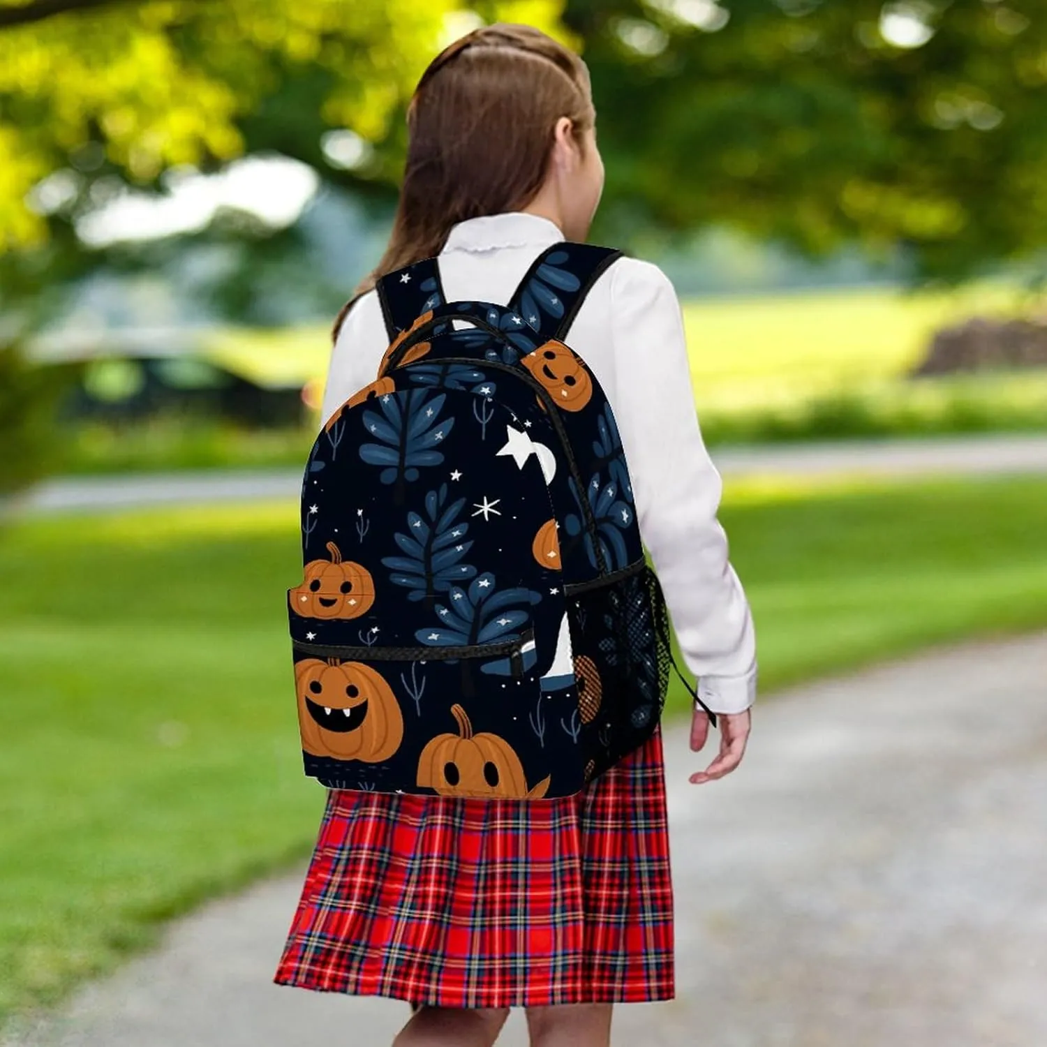 Small Backpacks Personalized Cartoon Pumpkin Printing Travel Bag Lightweight Travel Backpack For Women Men