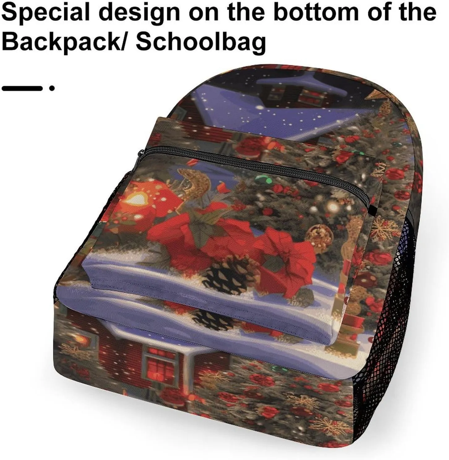 Small Backpacks Personalized Christmas Cheer Printing Travel Bag Lightweight Travel Backpack For Women Men