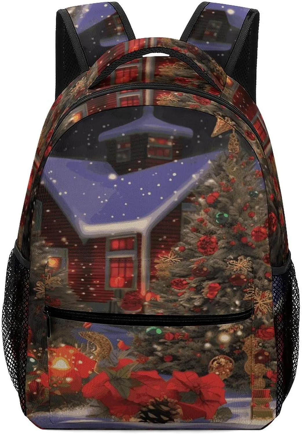 Small Backpacks Personalized Christmas Cheer Printing Travel Bag Lightweight Travel Backpack For Women Men