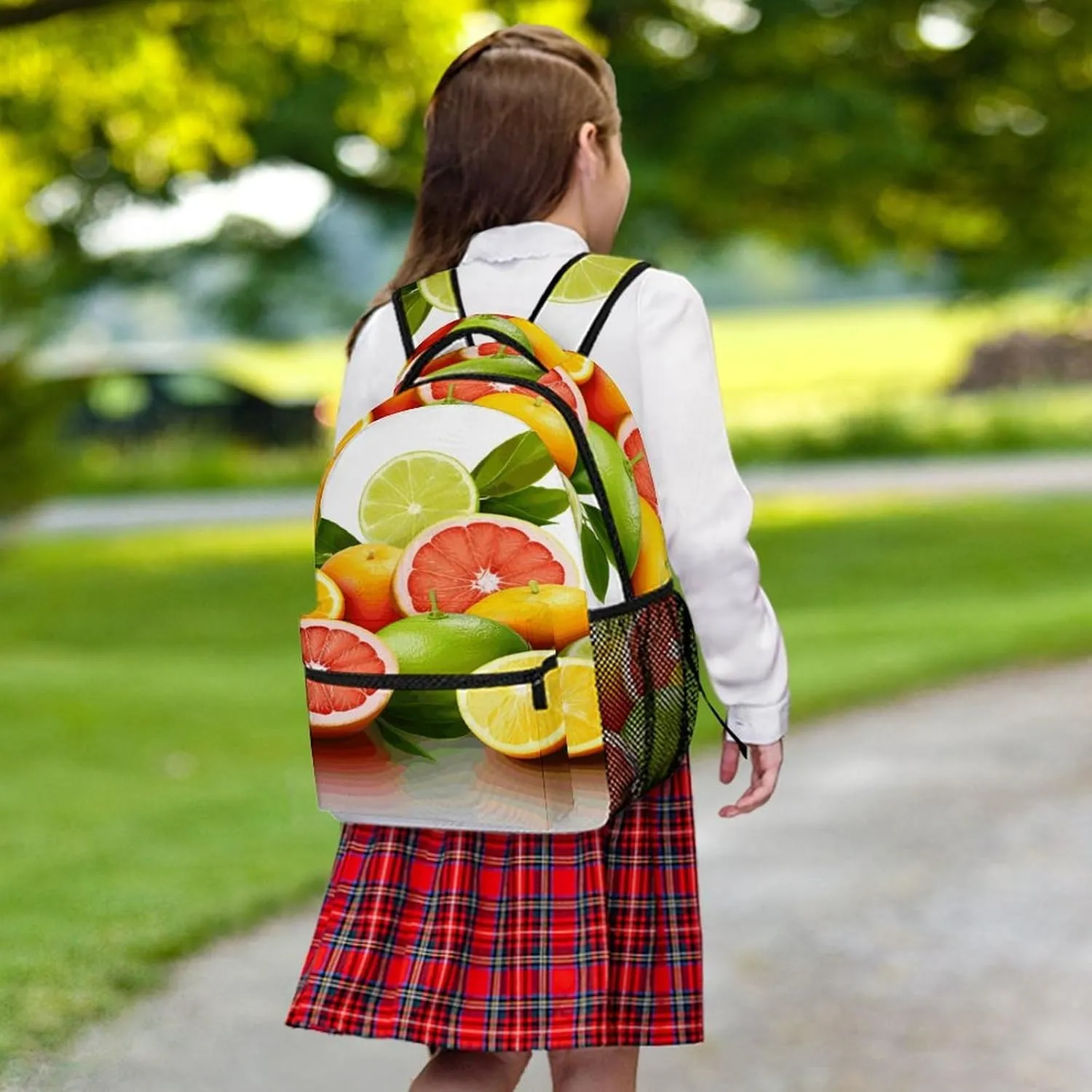 Small Backpacks Personalized Citrus Fruits Printing Travel Bag Lightweight Travel Backpack For Women Men