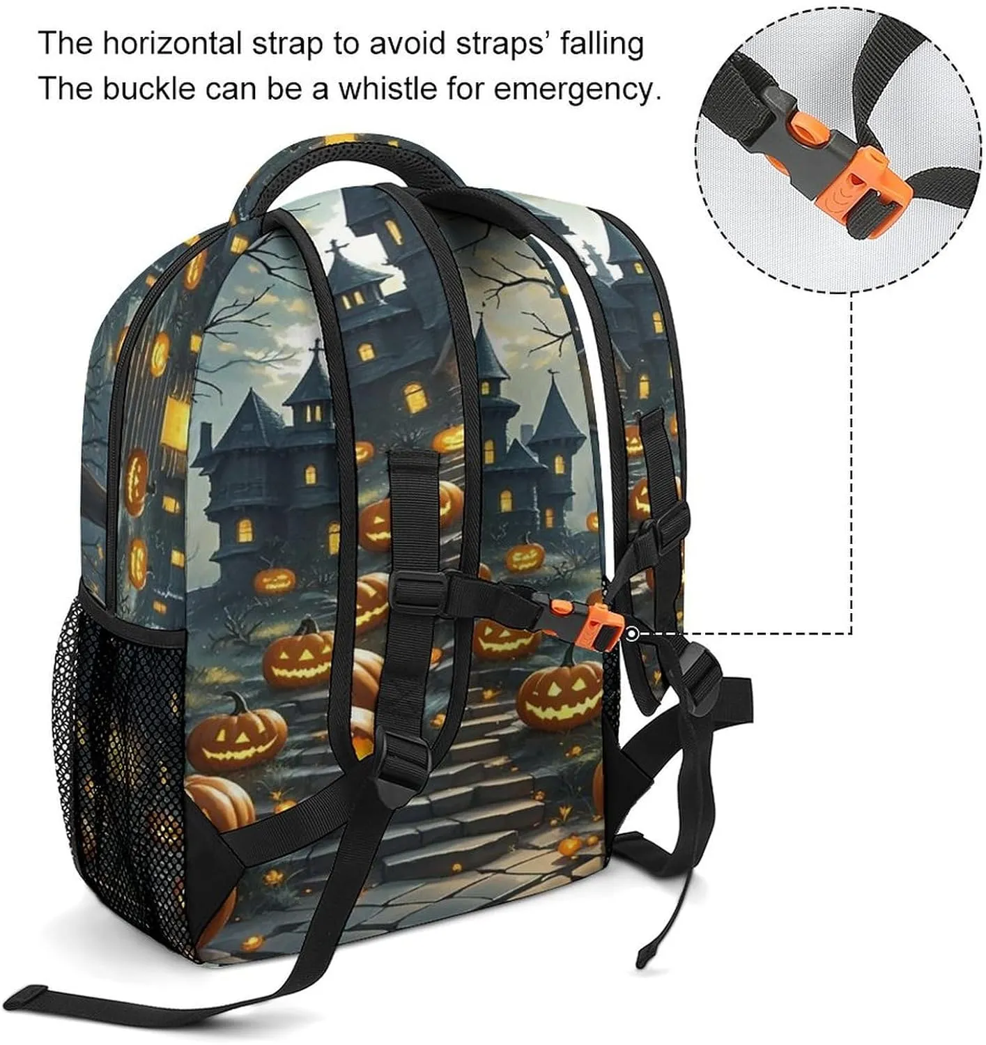 Small Backpacks Personalized City Terror Forest Printing Travel Bag Lightweight Travel Backpack For Women Men