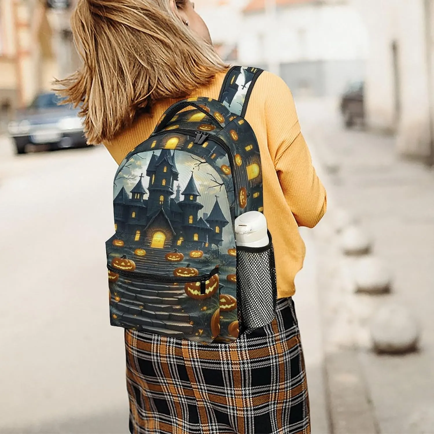 Small Backpacks Personalized City Terror Forest Printing Travel Bag Lightweight Travel Backpack For Women Men