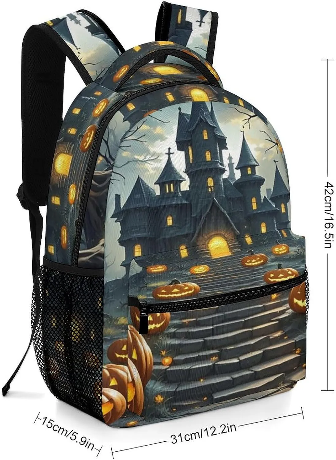 Small Backpacks Personalized City Terror Forest Printing Travel Bag Lightweight Travel Backpack For Women Men