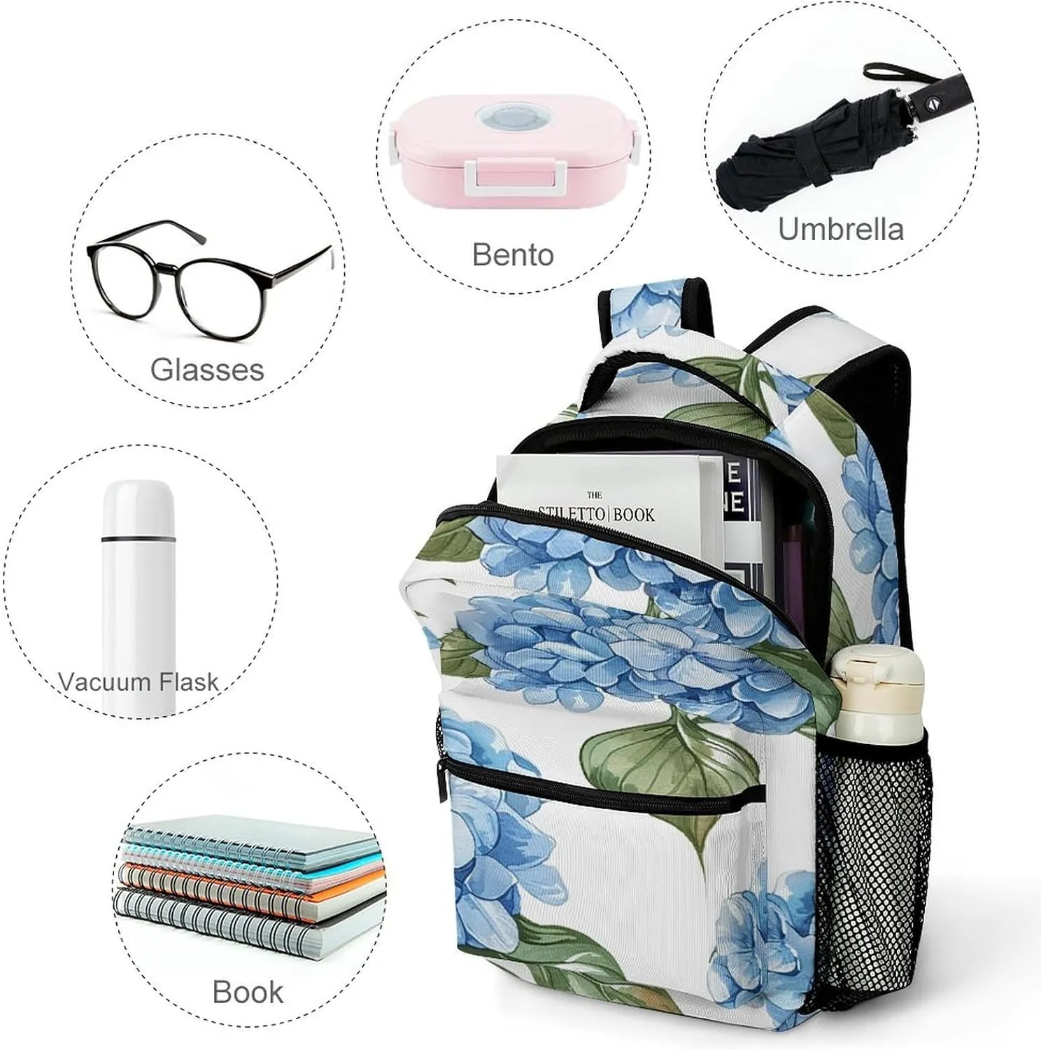 Small Backpacks Personalized Clip Art Printing Travel Bag Lightweight Travel Backpack For Women Men
