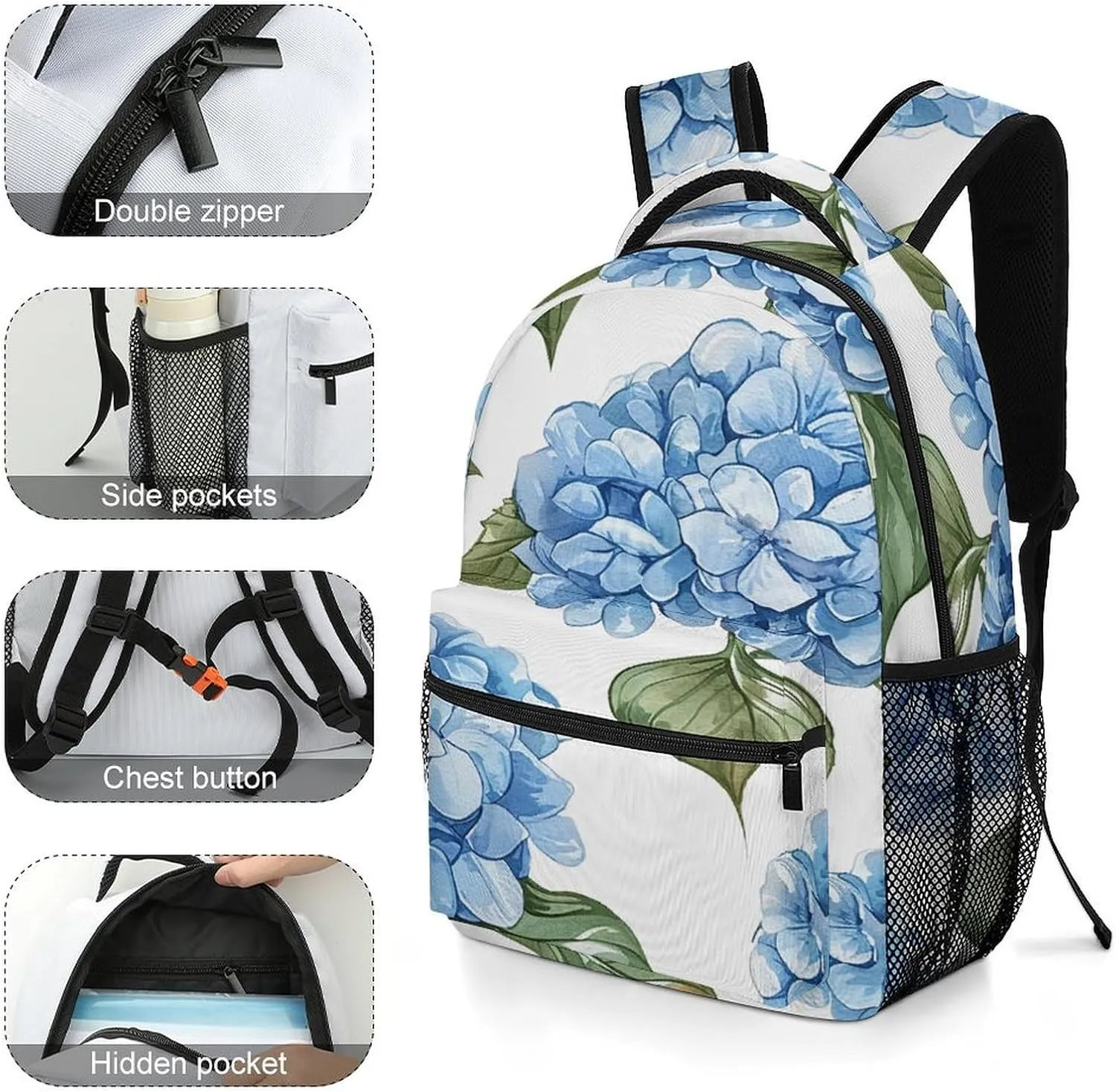 Small Backpacks Personalized Clip Art Printing Travel Bag Lightweight Travel Backpack For Women Men