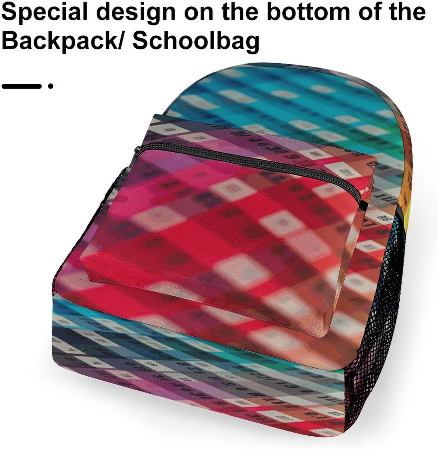 Small Backpacks Personalized Color Card Board Printing Travel Bag Lightweight Travel Backpack For Women Men