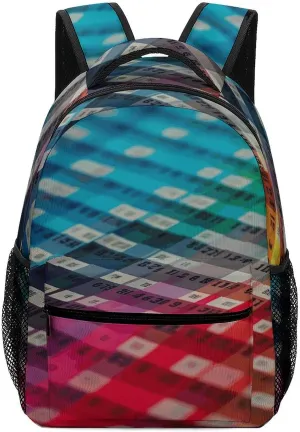 Small Backpacks Personalized Color Card Board Printing Travel Bag Lightweight Travel Backpack For Women Men