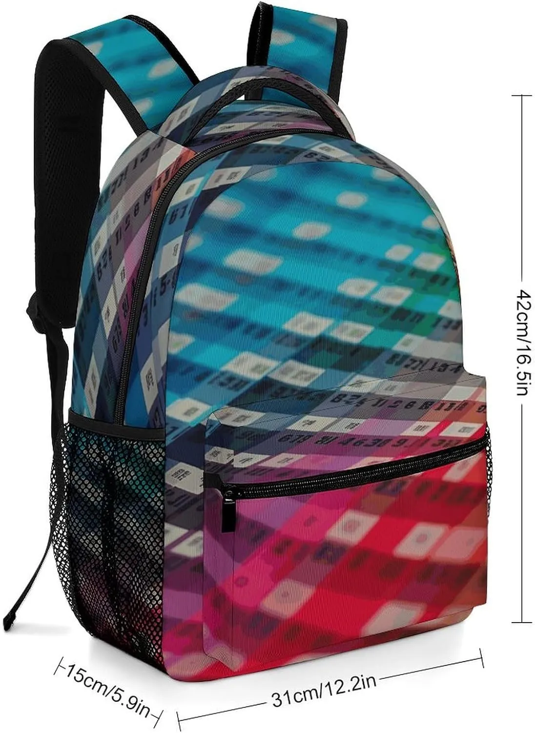Small Backpacks Personalized Color Card Board Printing Travel Bag Lightweight Travel Backpack For Women Men