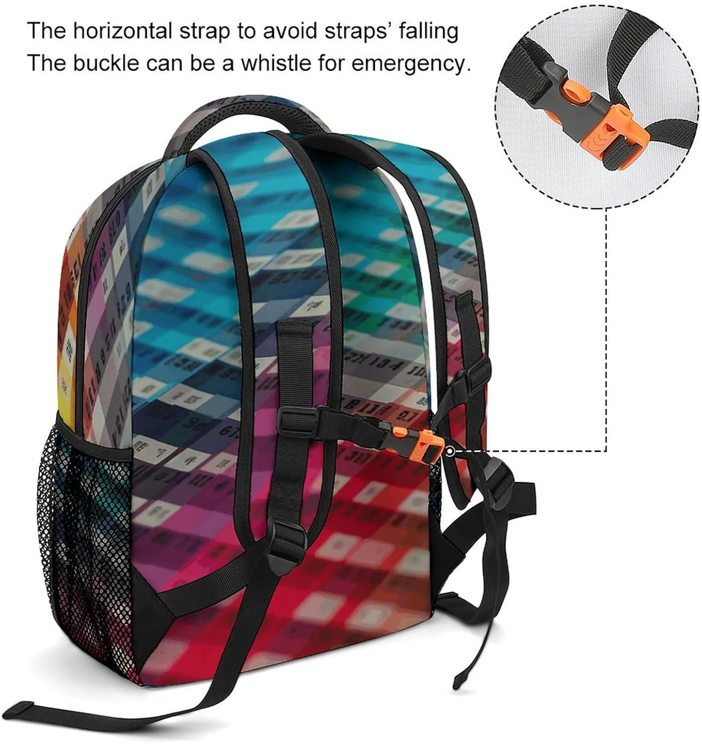 Small Backpacks Personalized Color Card Board Printing Travel Bag Lightweight Travel Backpack For Women Men