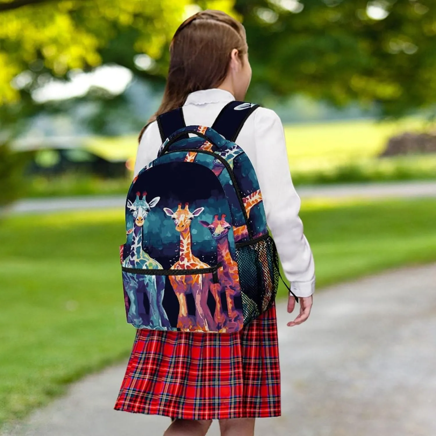 Small Backpacks Personalized Colorful Giraffe Fans Lovers Printing Travel Bag Lightweight Travel Backpack For Women Men