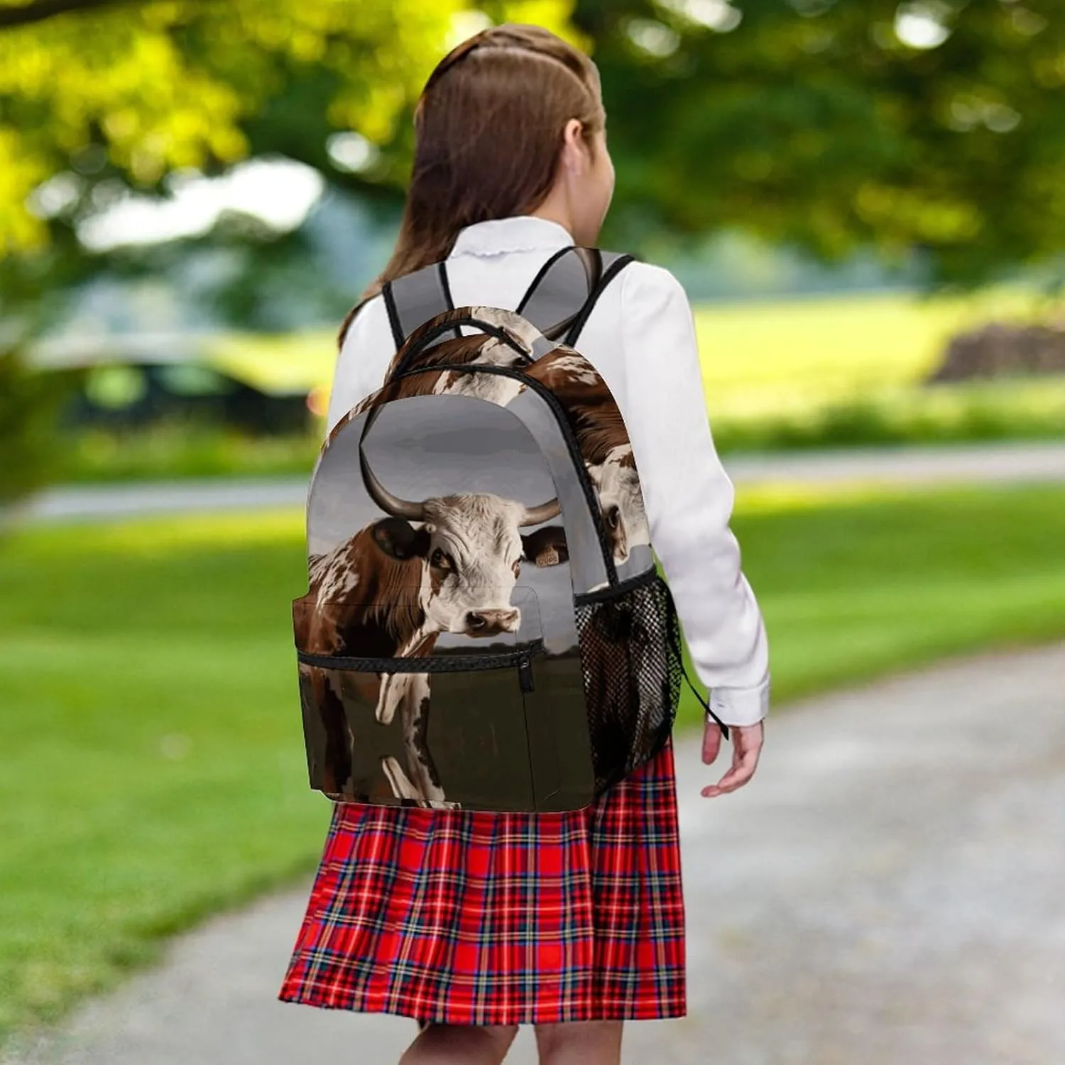 Small Backpacks Personalized Cow Printing Travel Bag Lightweight Travel Backpack For Women Men