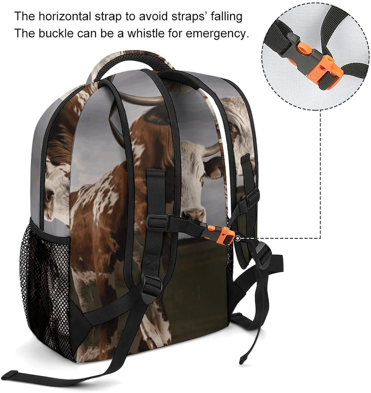Small Backpacks Personalized Cow Printing Travel Bag Lightweight Travel Backpack For Women Men