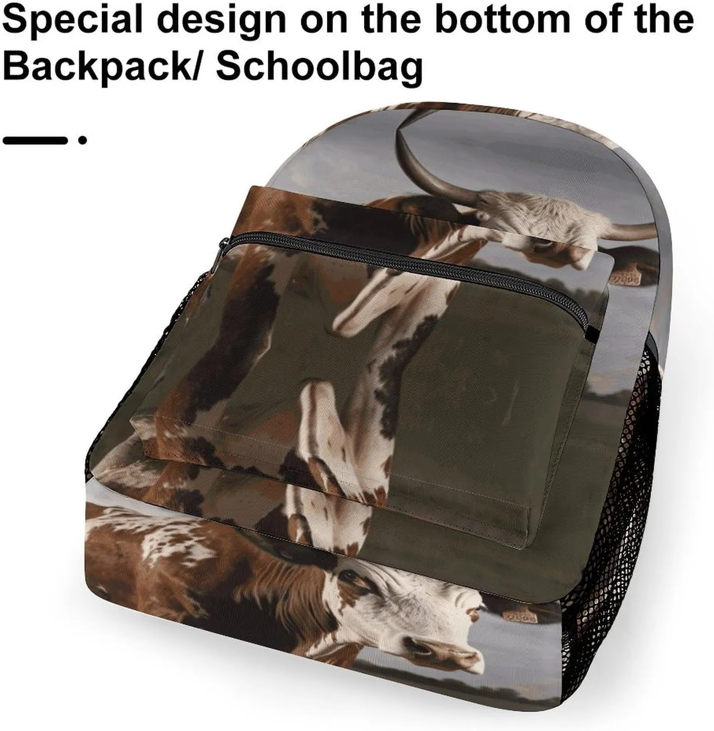 Small Backpacks Personalized Cow Printing Travel Bag Lightweight Travel Backpack For Women Men