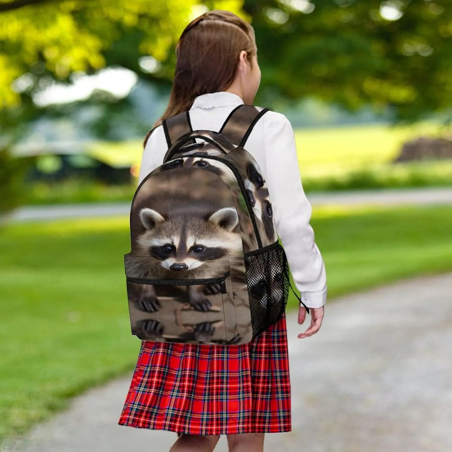Small Backpacks Personalized Cub Raccoon Printing Travel Bag Lightweight Travel Backpack For Women Men