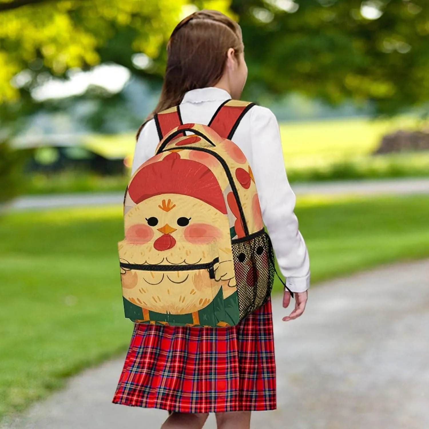 Small Backpacks Personalized Cute Rooster Chickens Printing Travel Bag Lightweight Travel Backpack For Women Men
