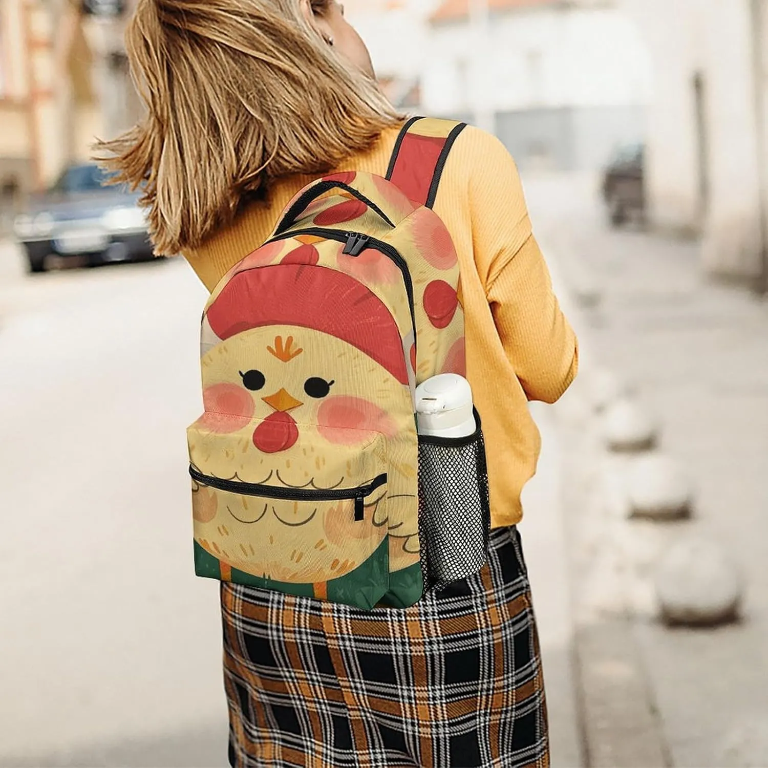 Small Backpacks Personalized Cute Rooster Chickens Printing Travel Bag Lightweight Travel Backpack For Women Men