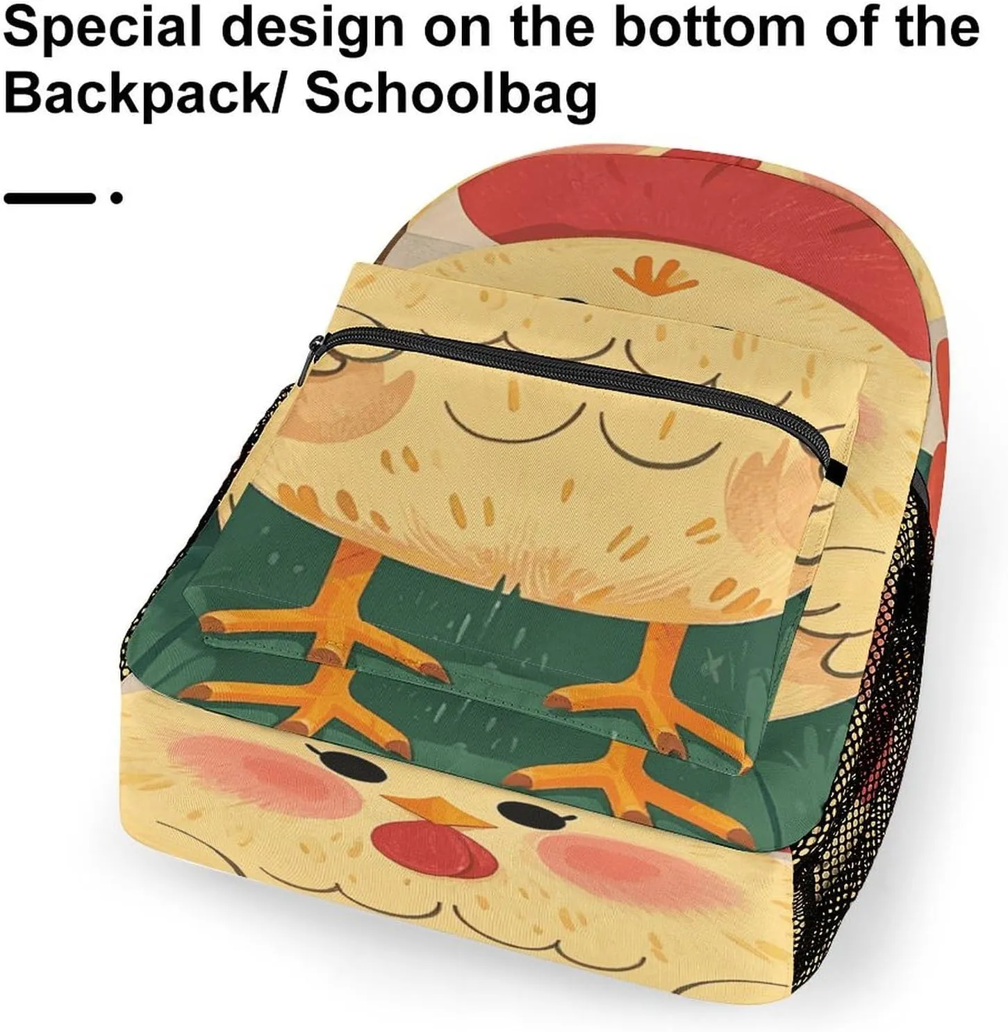 Small Backpacks Personalized Cute Rooster Chickens Printing Travel Bag Lightweight Travel Backpack For Women Men