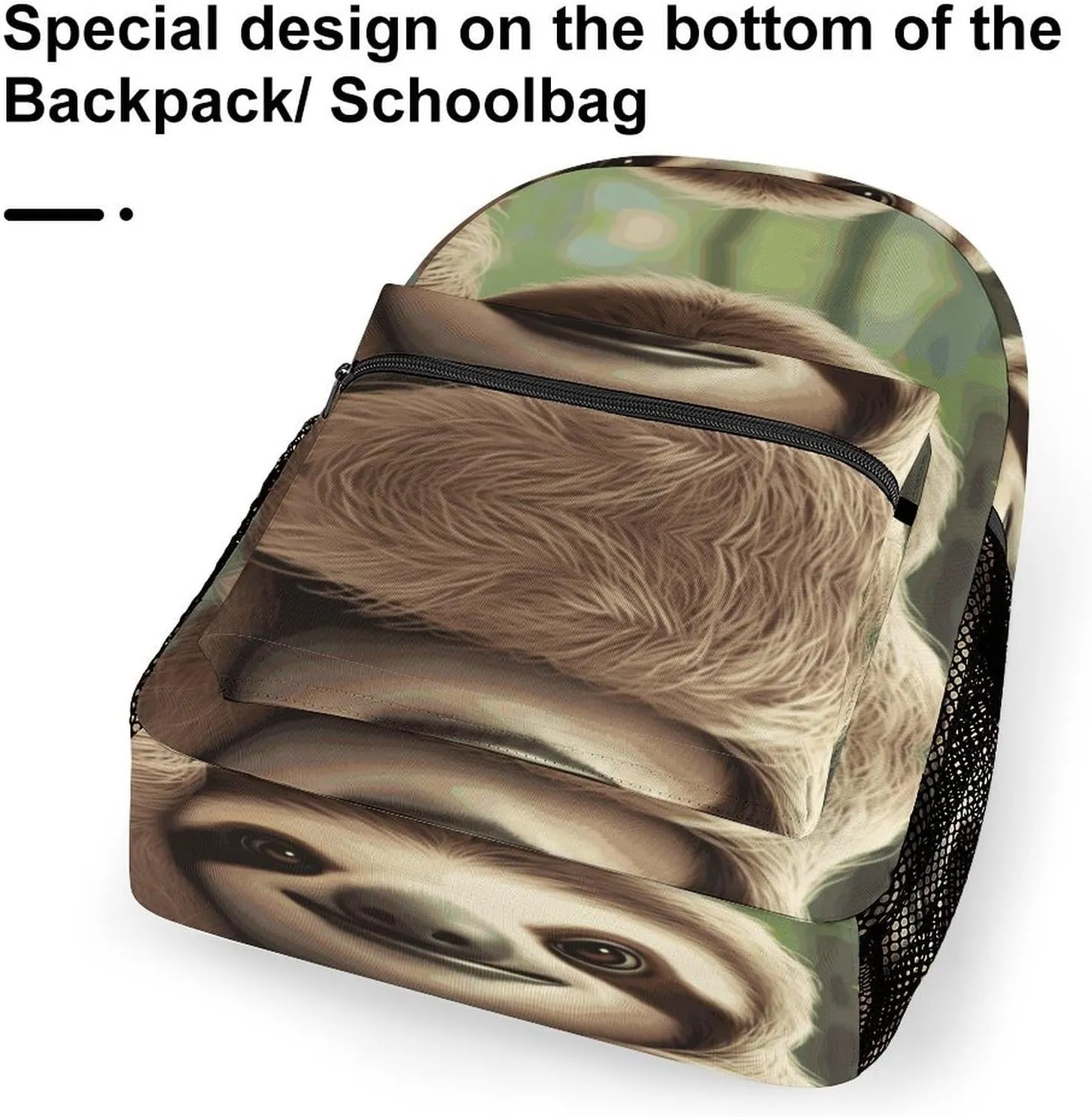 Small Backpacks Personalized Cute Sloth Printing Travel Bag Lightweight Travel Backpack For Women Men
